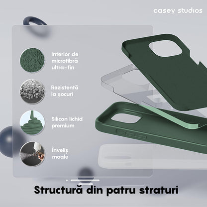 Husa Soft Silicone - iPhone 15 Pro - Webster Green