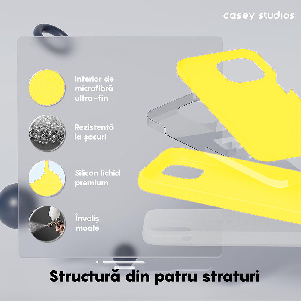 Husa Soft Silicone - iPhone 15 Pro - Galben