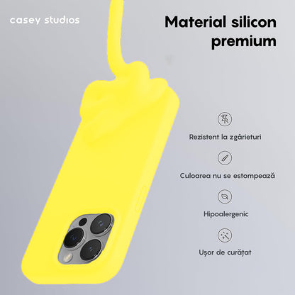 Husa Soft Silicone - iPhone 15 Pro - Galben