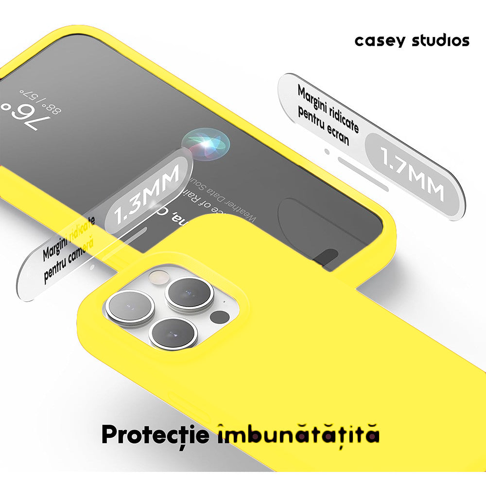 Husa Soft Silicone - iPhone 15 Pro - Galben