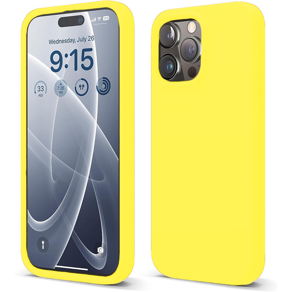 Husa Soft Silicone - iPhone 15 Pro - Galben