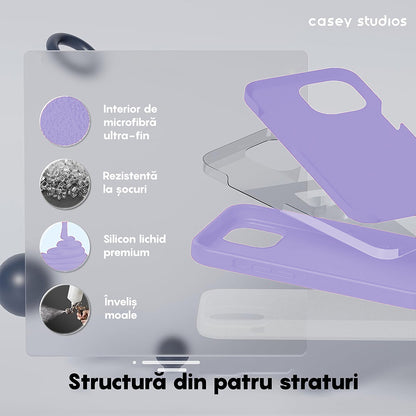 Husa Soft Silicone - iPhone 15 Pro - Light Lilac