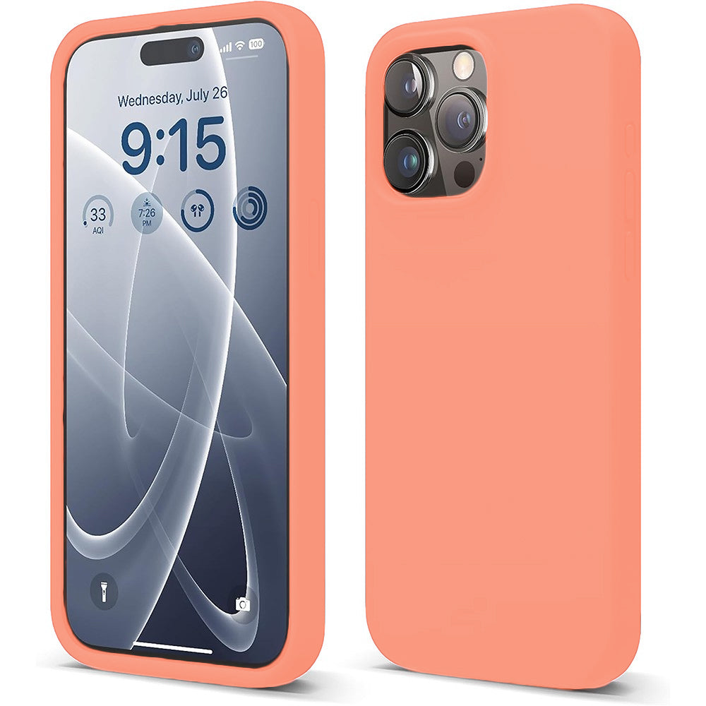 Husa Soft Silicone - iPhone 15 Pro - Nectarine