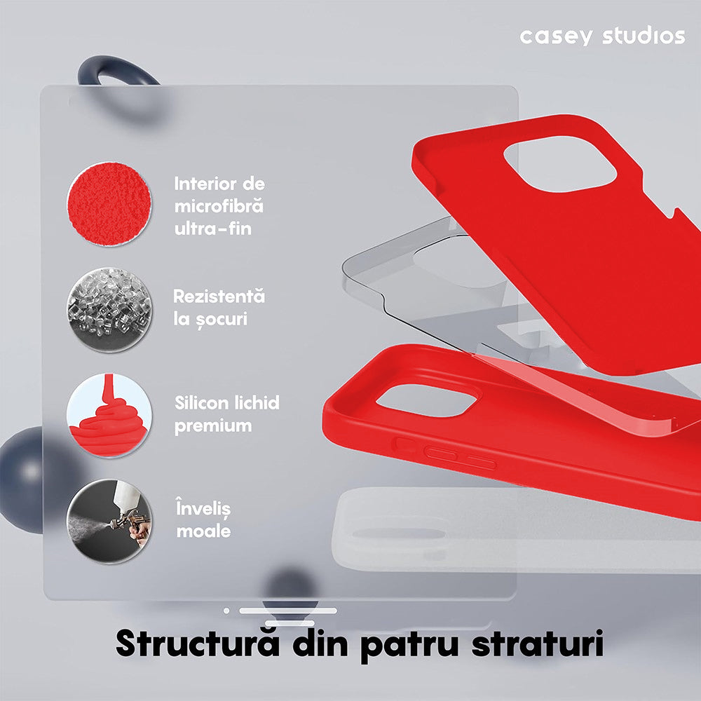 Husa Soft Silicone - iPhone 15 Pro - Rosu