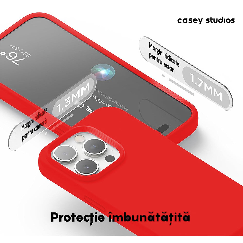Husa Soft Silicone - iPhone 15 Pro - Rosu