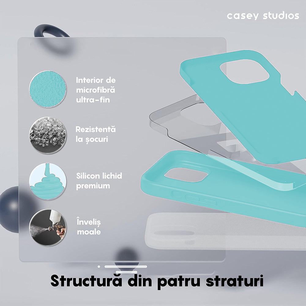 Husa Soft Silicone - iPhone 15 Pro - Turcoaz