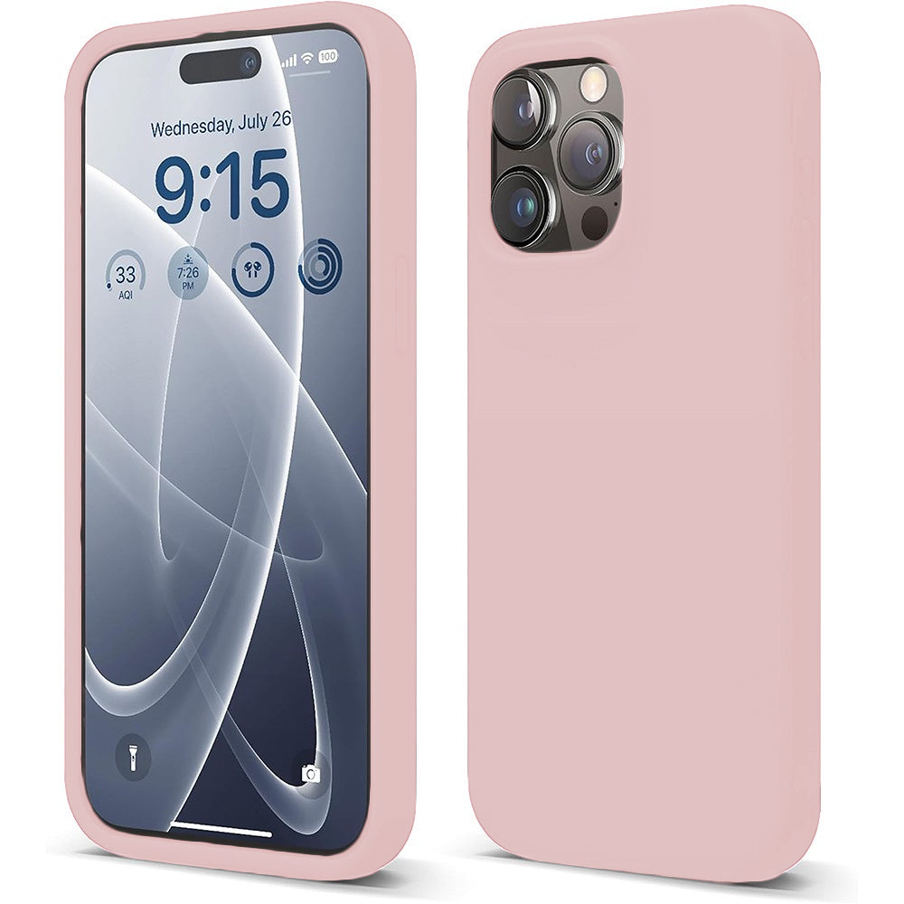 Husa Soft Silicone - iPhone 15 Pro - Pink Sand