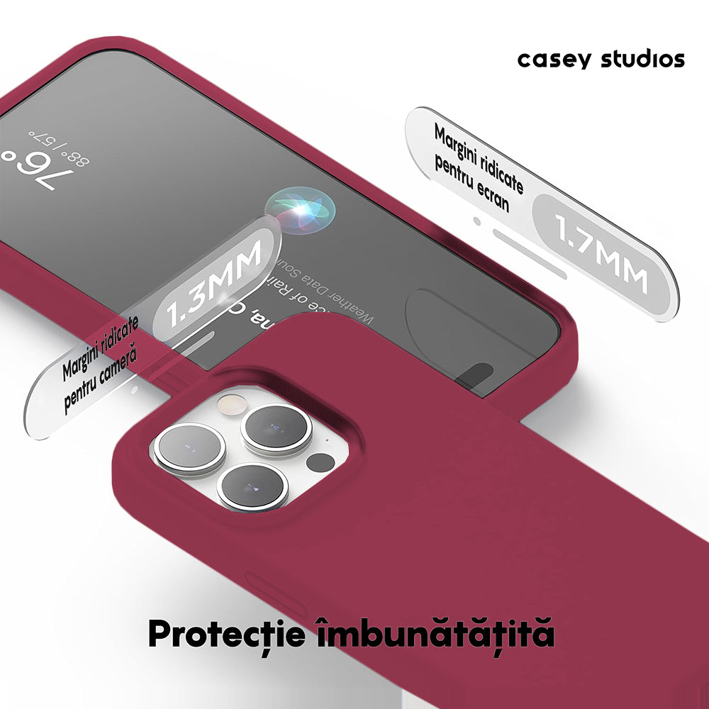 Husa Soft Silicone - iPhone 15 Pro - Burgundy