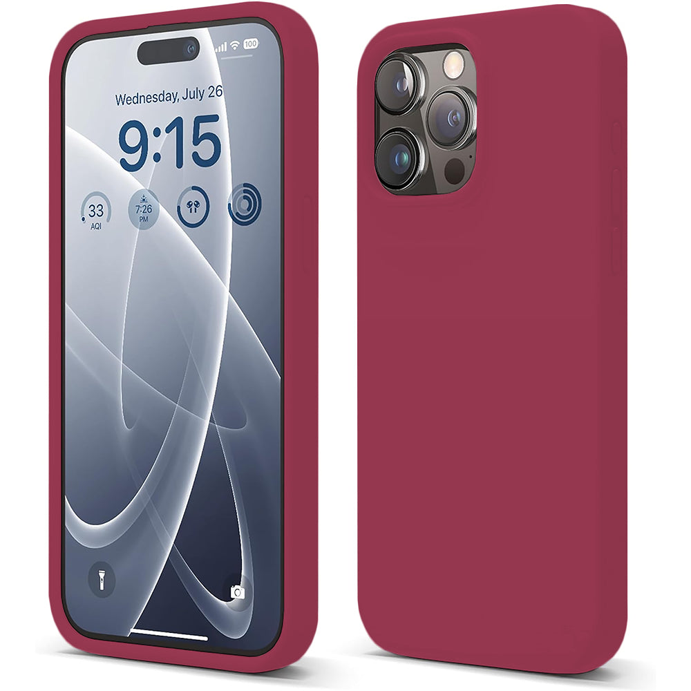 Husa Soft Silicone - iPhone 15 Pro - Burgundy