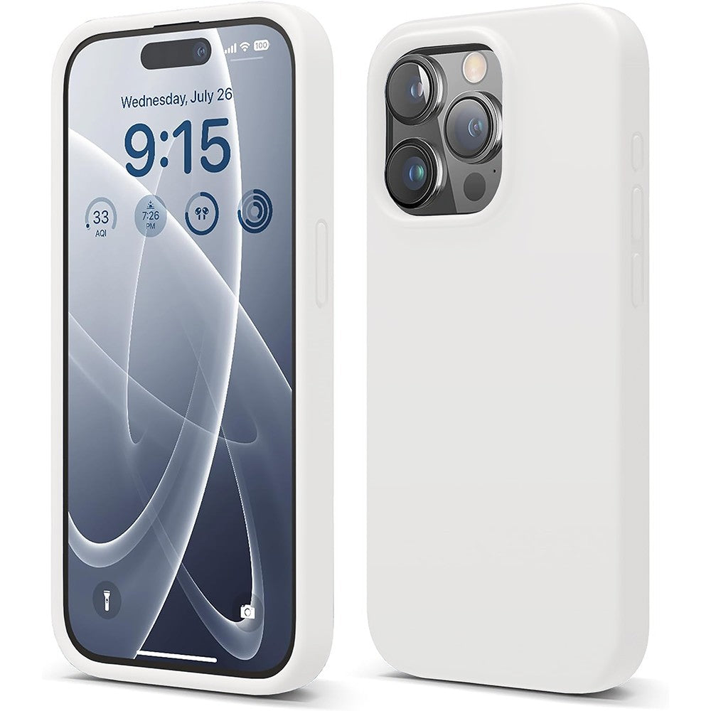 Husa Soft Silicone - iPhone 15 Pro - Alb