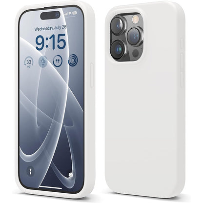 Husa Soft Silicone - iPhone 15 Pro - Alb