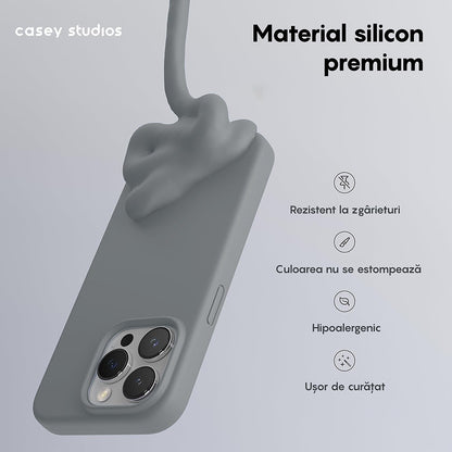 Husa Soft Silicone - iPhone 15 Pro - Dark Grey