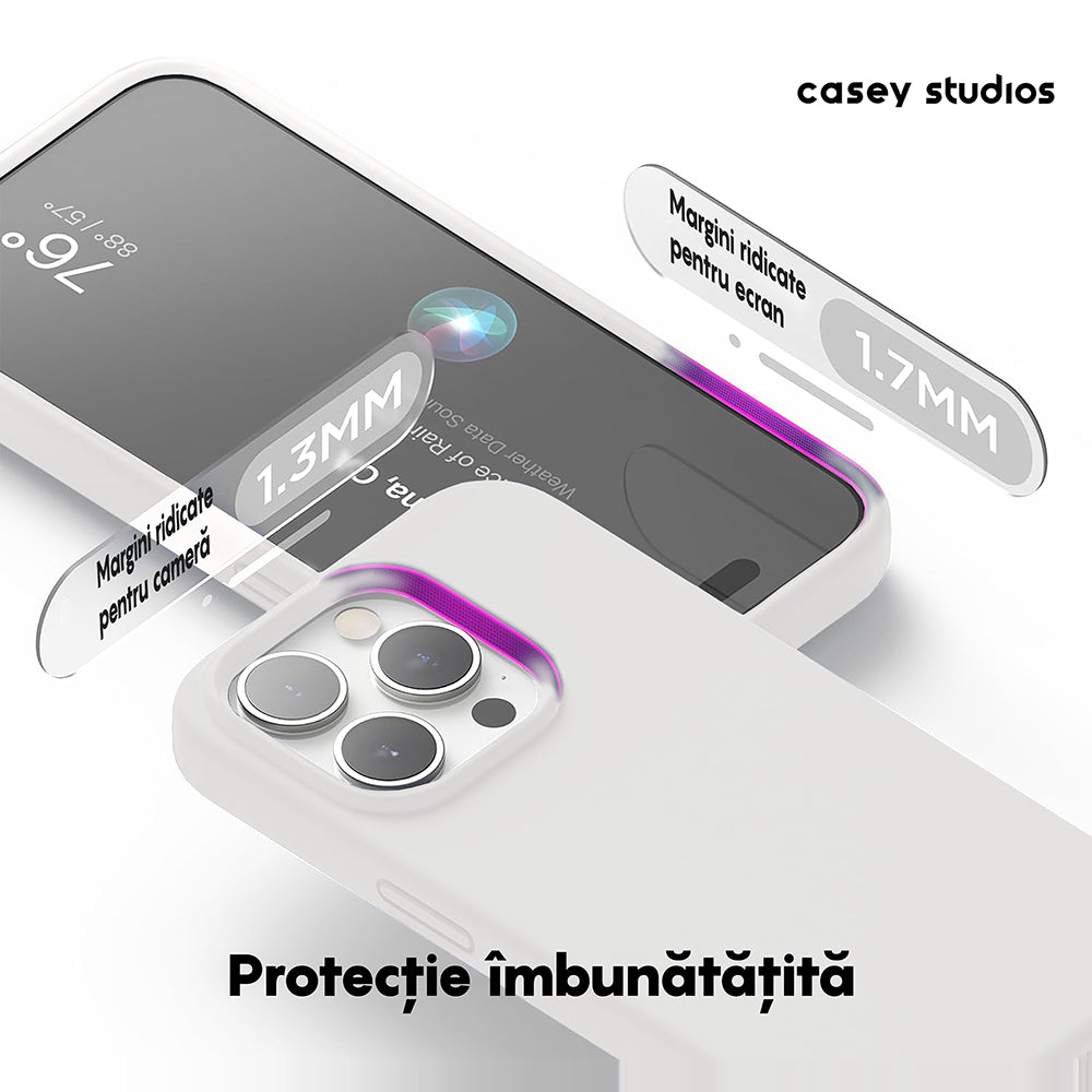 Husa Soft Silicone - iPhone 15 Pro Max - Alb