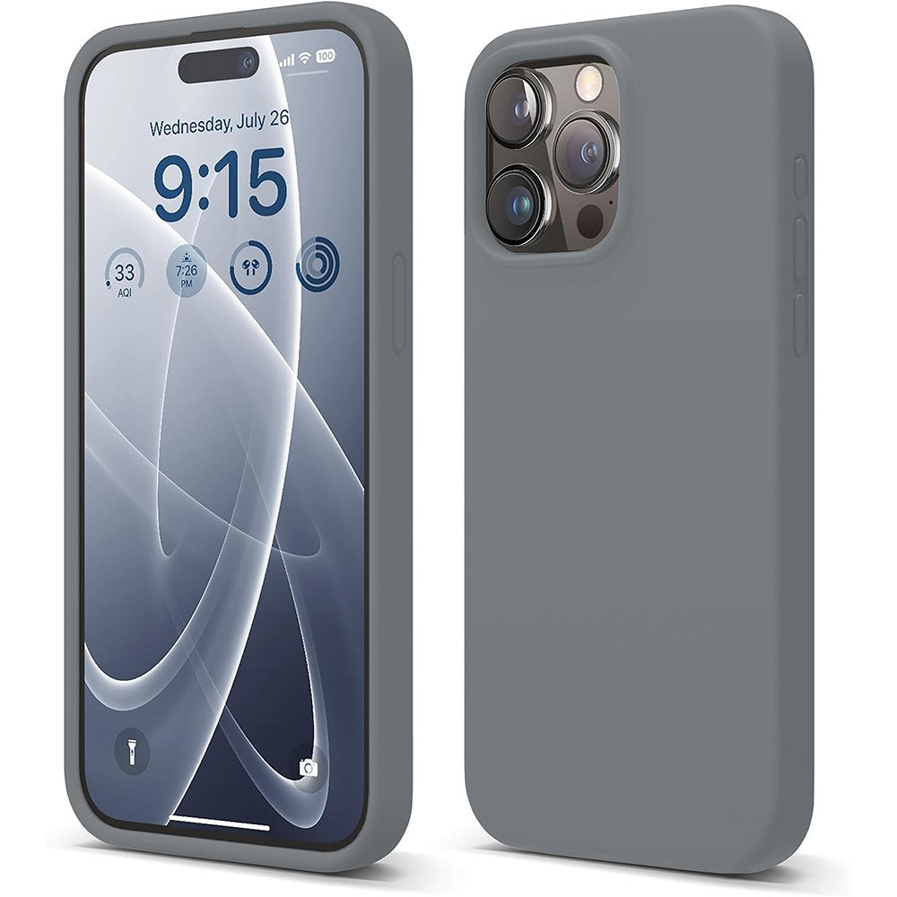 Husa Soft Silicone - iPhone 15 Pro Max - Dark Grey