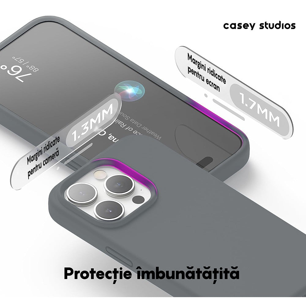 Husa Soft Silicone - iPhone 15 Pro Max - Dark Grey