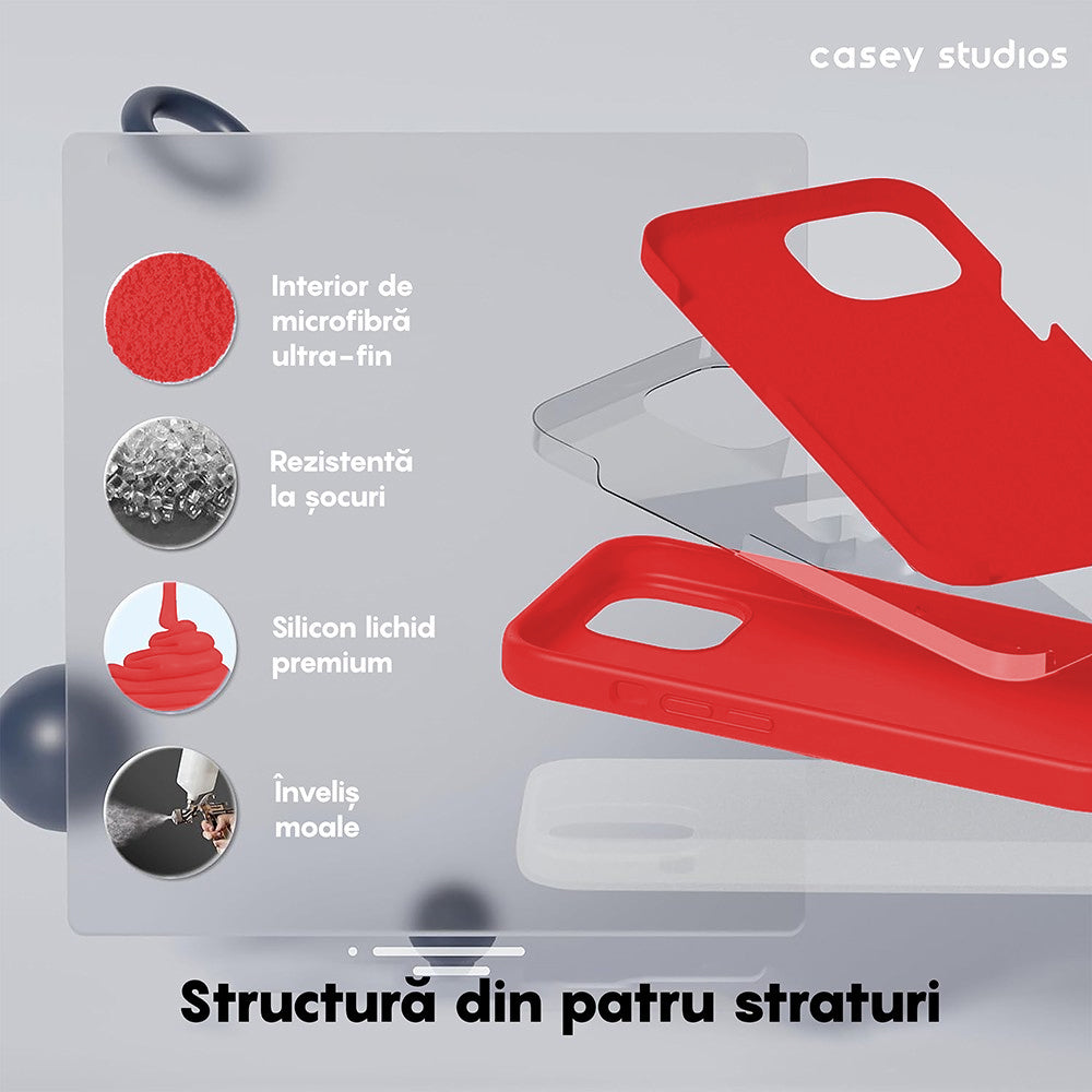 Husa Soft Silicone - iPhone 15 Pro Max - Rosu