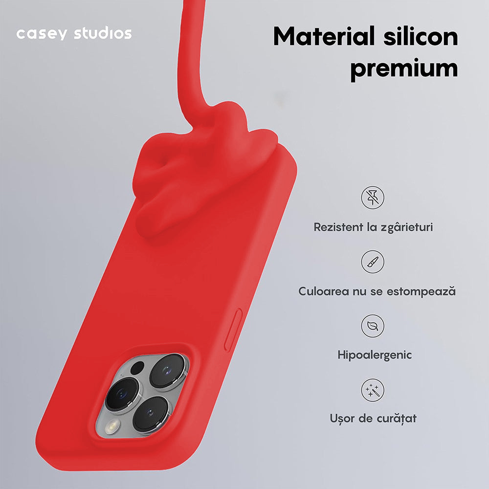 Husa Soft Silicone - iPhone 15 Pro Max - Rosu