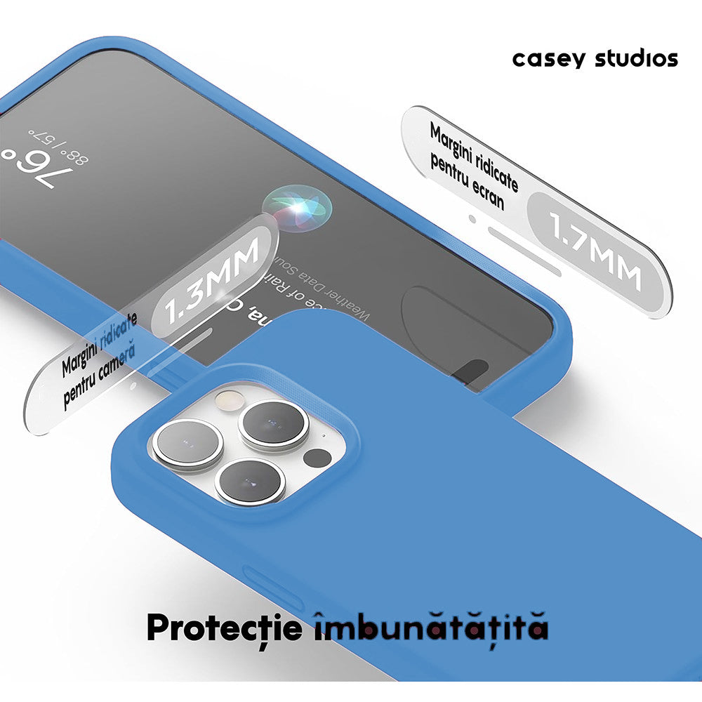 Husa Soft Silicone - iPhone 15 Pro Max - Cadet Blue