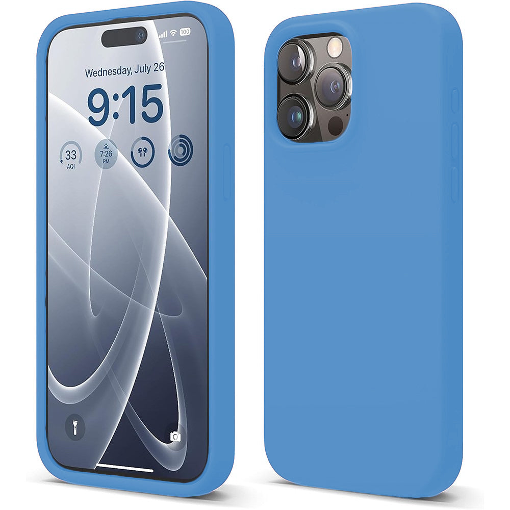 Husa Soft Silicone - iPhone 15 Pro Max - Cadet Blue