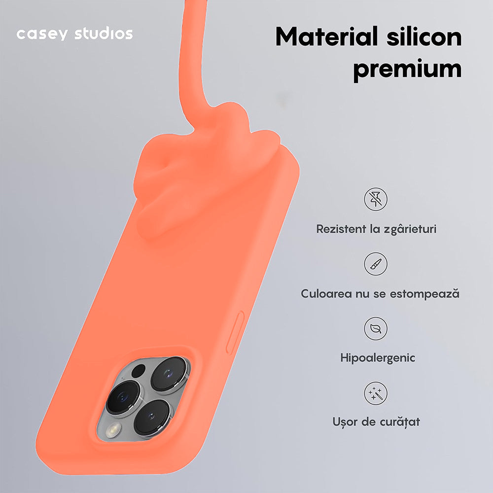 Husa Soft Silicone - iPhone 15 Pro Max - Nectarine