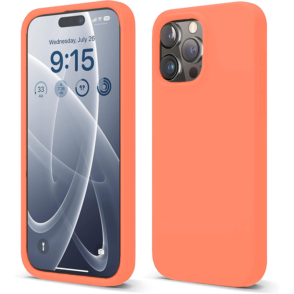Husa Soft Silicone - iPhone 15 Pro Max - Nectarine