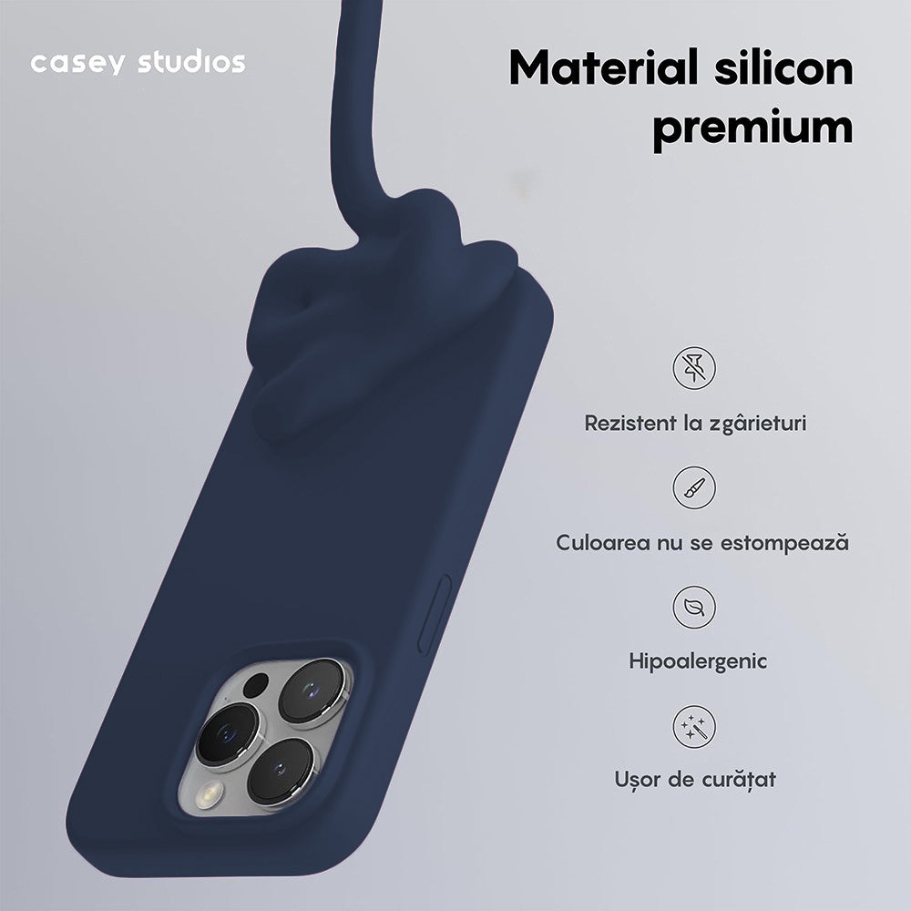 Husa Soft Silicone - iPhone 15 Pro Max - Midnight Blue