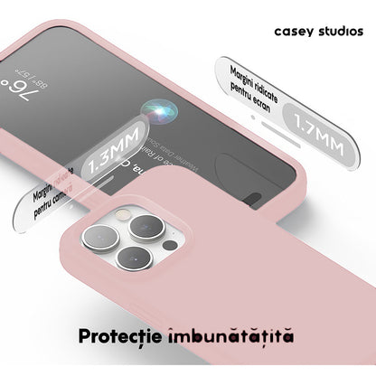 Husa Soft Silicone - iPhone 15 Pro Max - Pink Sand