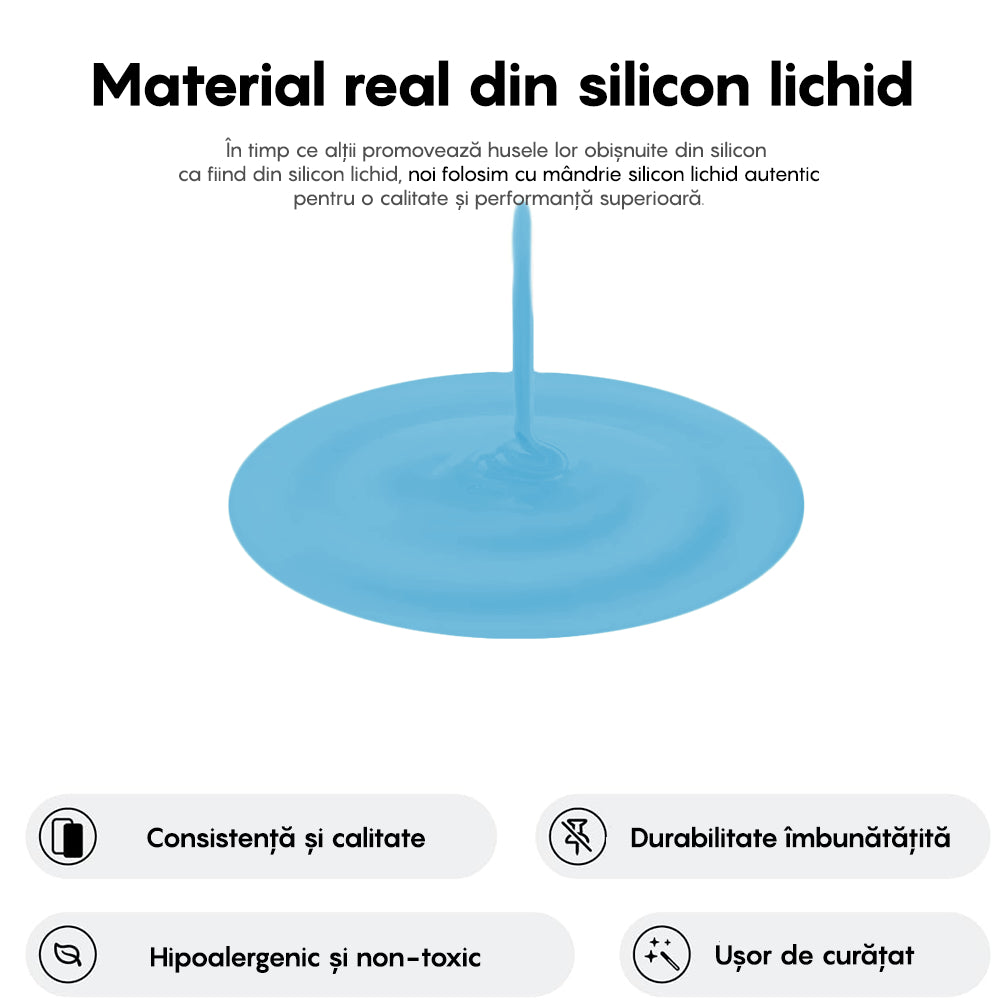 Husa Soft Silicone - iPhone 16 - Cadet Blue