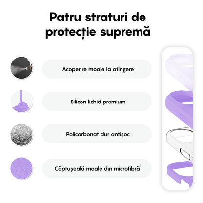 Husa Soft Silicone - iPhone 16 - Light Lilac