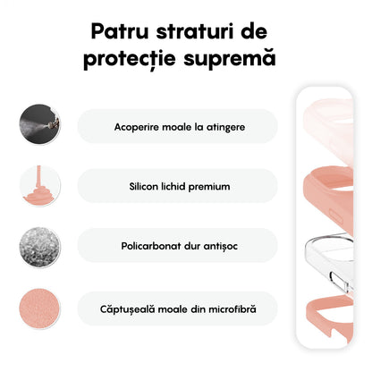 Husa Soft Silicone - iPhone 16 - Pink Sand