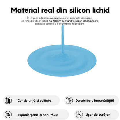 Husa Soft Silicone - iPhone 16 Plus - Cadet Blue