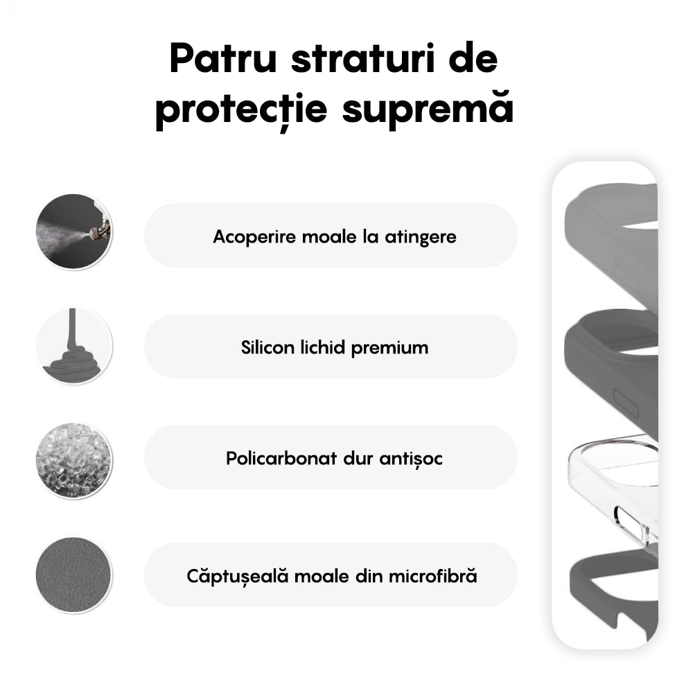 Husa Soft Silicone - iPhone 16 Plus - Dark Grey