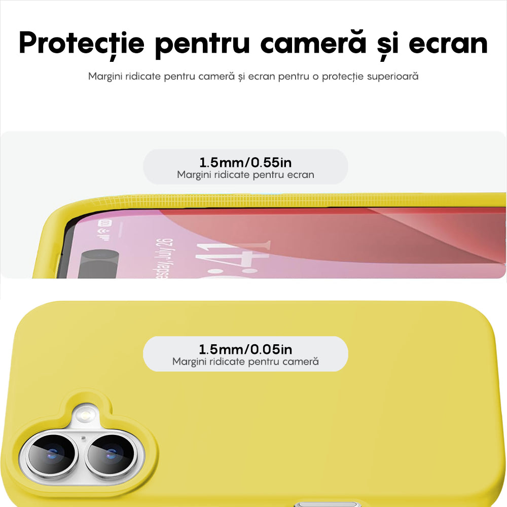 Husa Soft Silicone - iPhone 16 Plus - Galben