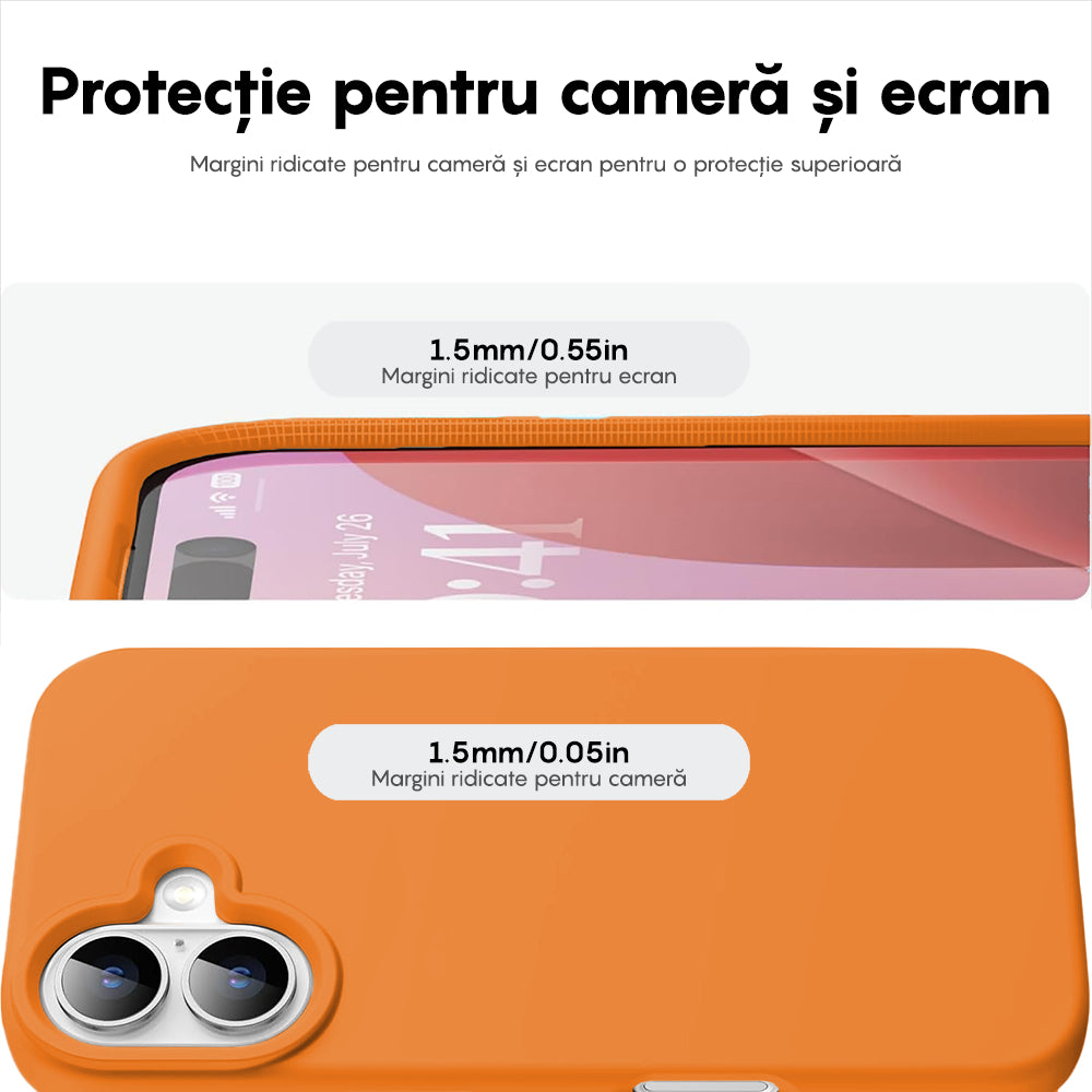 Husa Soft Silicone - iPhone 16 Plus - Nectarine