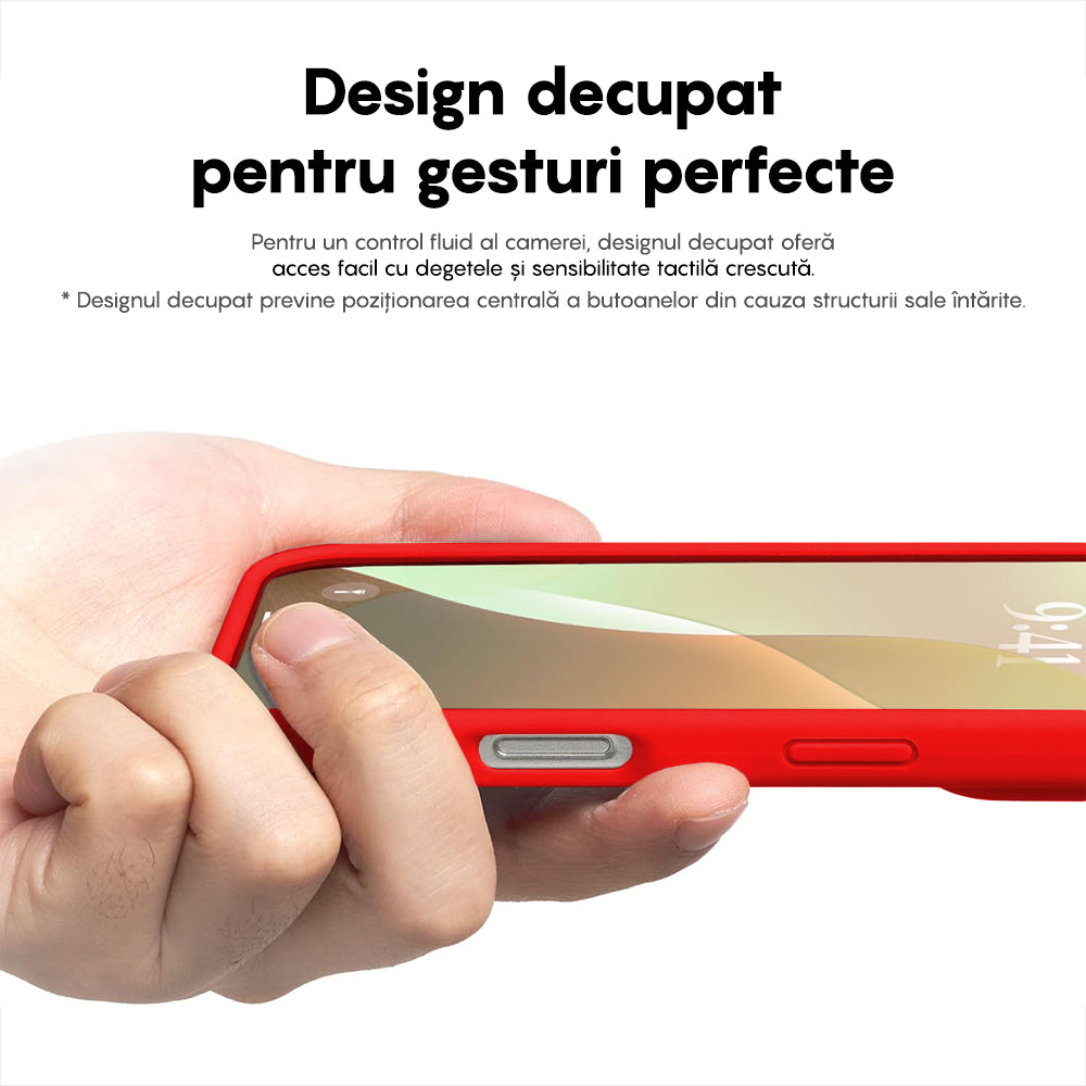 Husa Soft Silicone - iPhone 16 Plus - Rosu