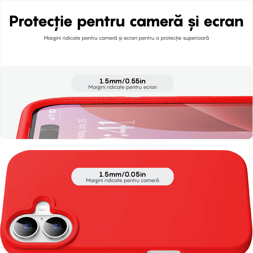 Husa Soft Silicone - iPhone 16 Plus - Rosu
