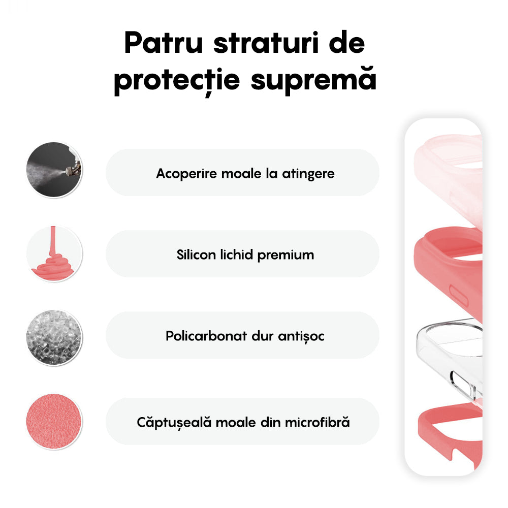 Husa Soft Silicone - iPhone 16 Plus - Roz