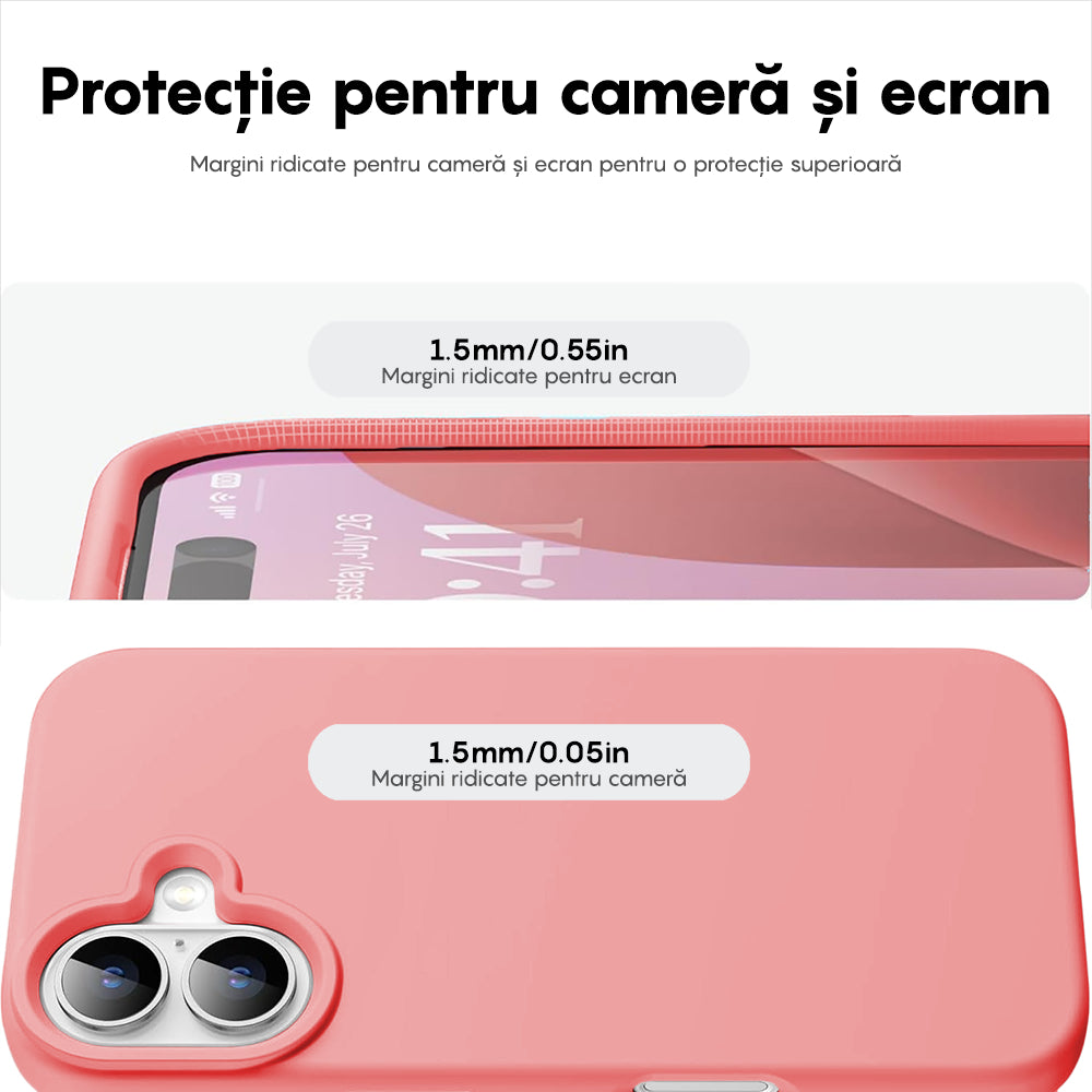 Husa Soft Silicone - iPhone 16 Plus - Roz