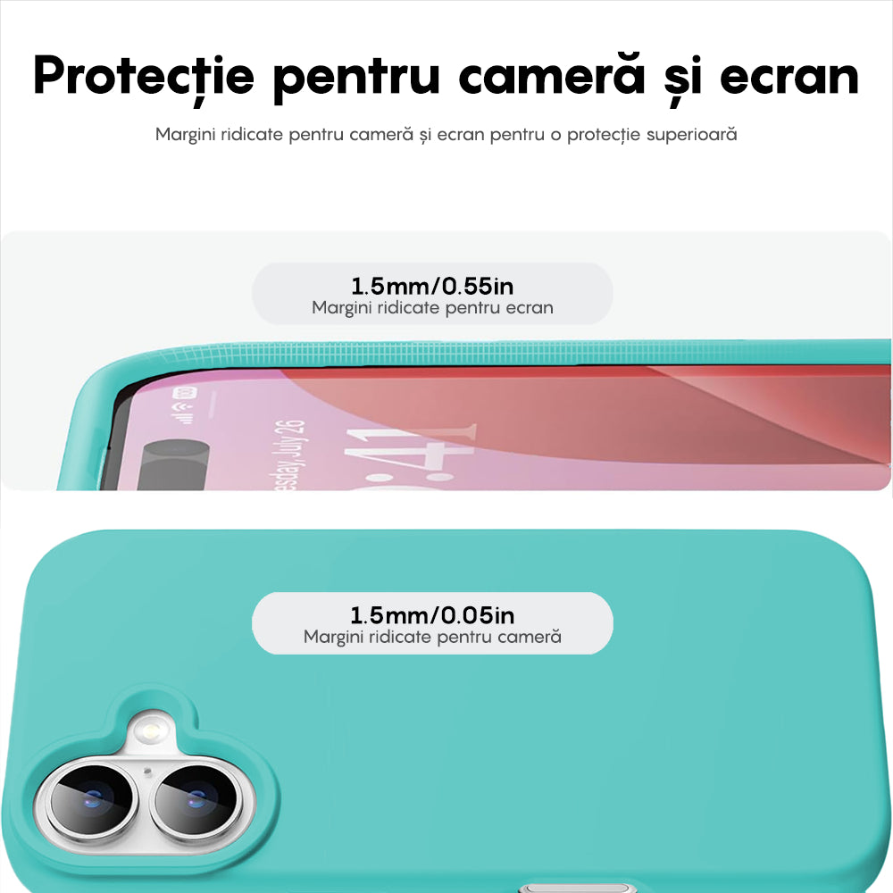 Husa Soft Silicone - iPhone 16 Plus - Turcoaz