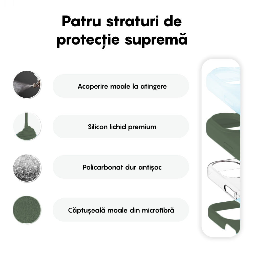 Husa Soft Silicone - iPhone 16 Plus - Webster Green