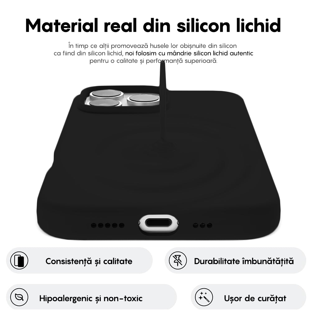 Husa Soft Silicone - iPhone 16 Pro - Negru