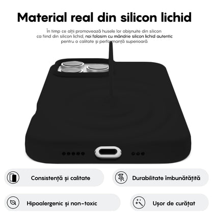 Husa Soft Silicone - iPhone 16 Pro - Negru