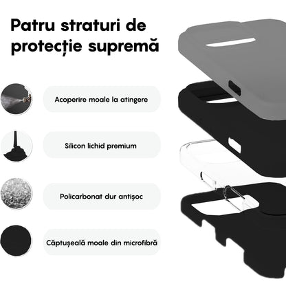 Husa Soft Silicone - iPhone 16 Pro - Negru