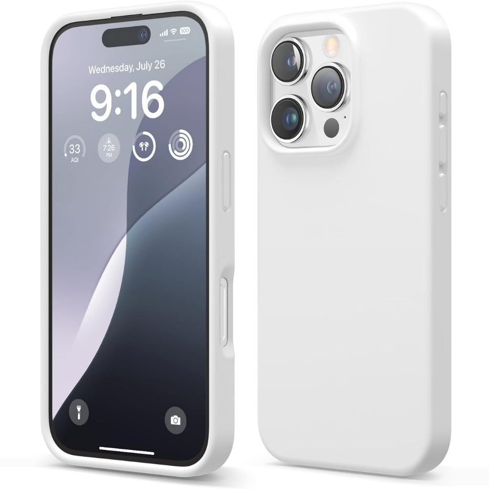 Husa Soft Silicone - iPhone 16 Pro - Alb