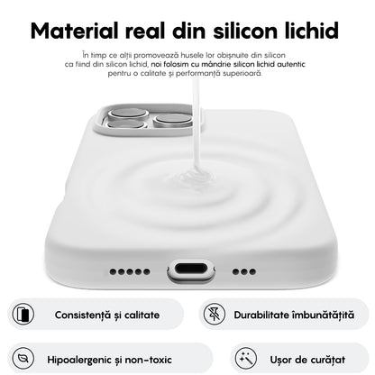 Husa Soft Silicone - iPhone 16 Pro - Alb