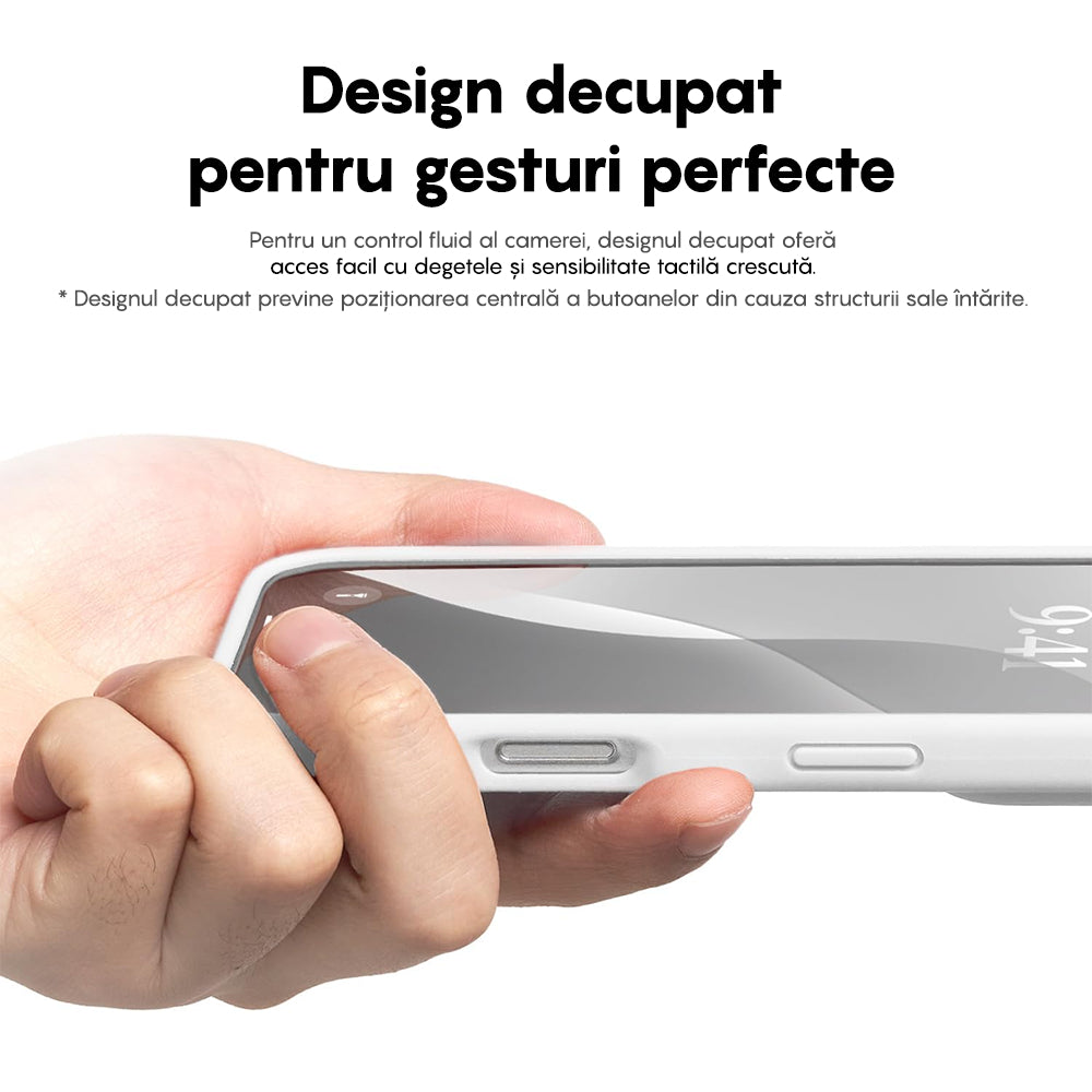 Husa Soft Silicone - iPhone 16 Pro - Alb