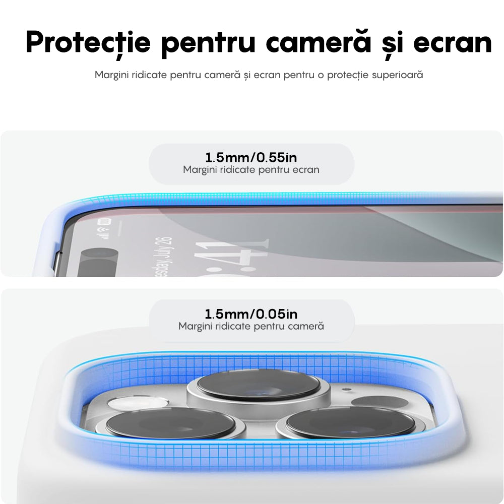 Husa Soft Silicone - iPhone 16 Pro - Alb