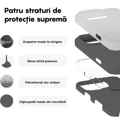 Husa Soft Silicone - iPhone 16 Pro - Dark Grey