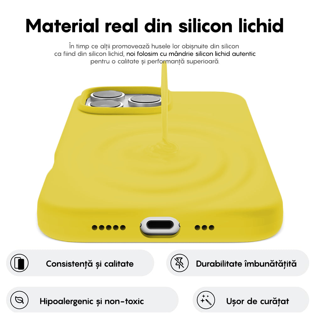 Husa Soft Silicone - iPhone 16 Pro - Galben