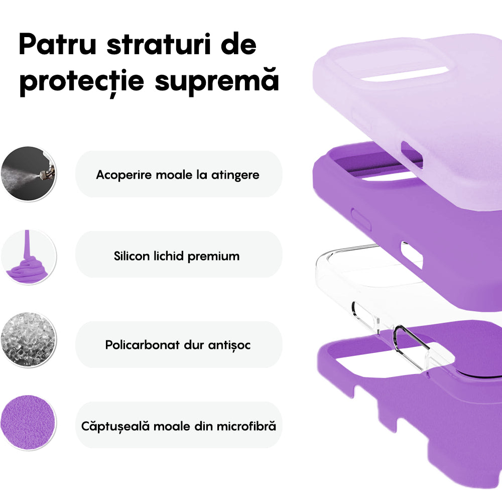 Husa Soft Silicone - iPhone 16 Pro - Light Purple